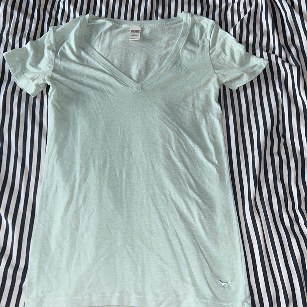 V-neck teal top from PINK. Size small